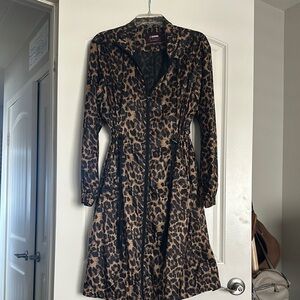 Leopard Print Long Sleeve Jacket